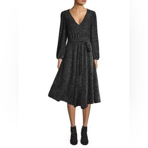 Alice and Olivia Coco Metallic Midi Dress